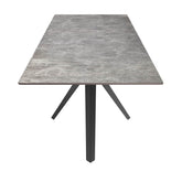 Lina 160 - 200cm Grey Gloss Ceramic Extending Dining Table with Grey Chairs - Pendle Village Furniture